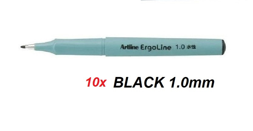ARTLINE Ergoline Fineliner 1.0mm Bold - 10x BLACK
