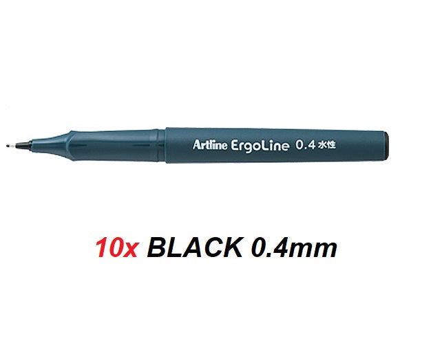 ARTLINE Ergoline Fineliner 0.4mm - 10x BLACK