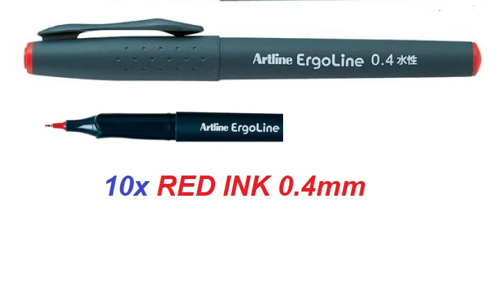 ARTLINE Ergoline Fineliner 0.4mm - 10x RED
