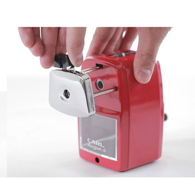 CARL Angel A5 pencil sharpener RED